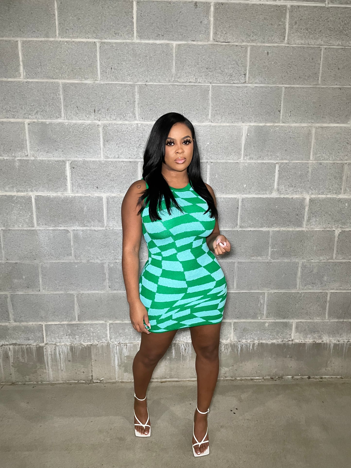 "Not Checkers" Dress